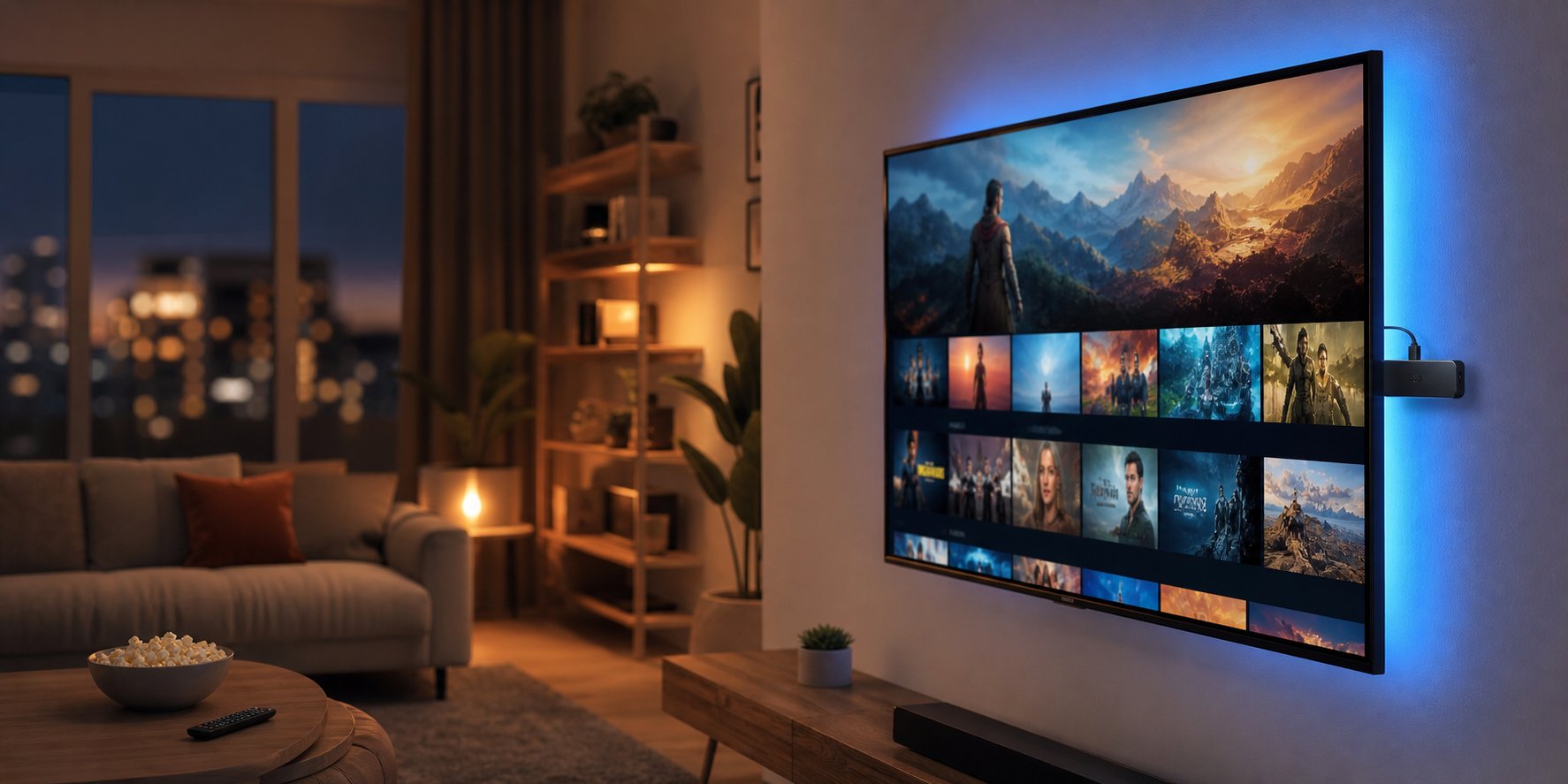 IPTV streaming service in Ohio showing live TV channels on modern setup