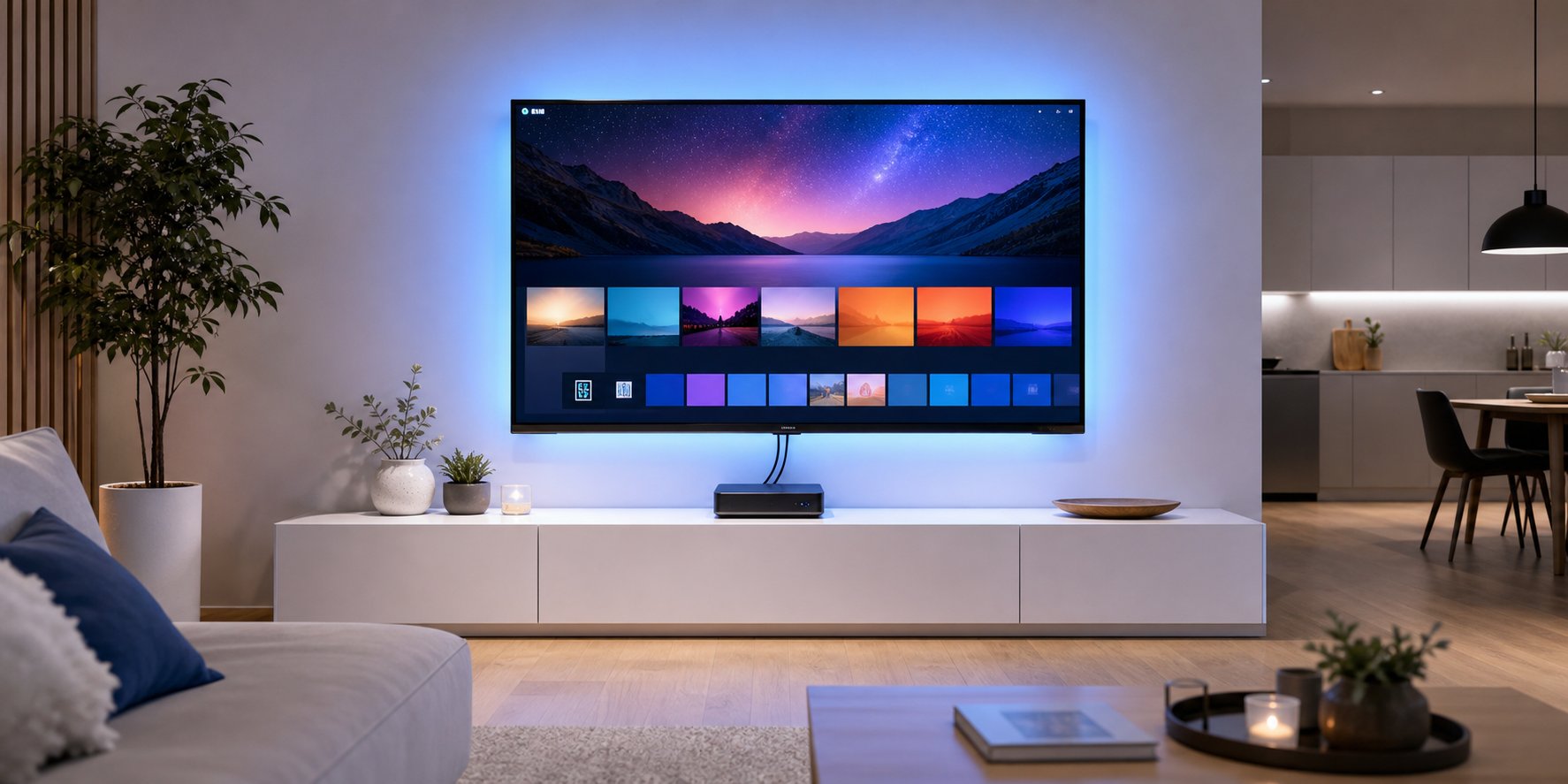 IPTV streaming service in New York showing live TV channels on modern setup