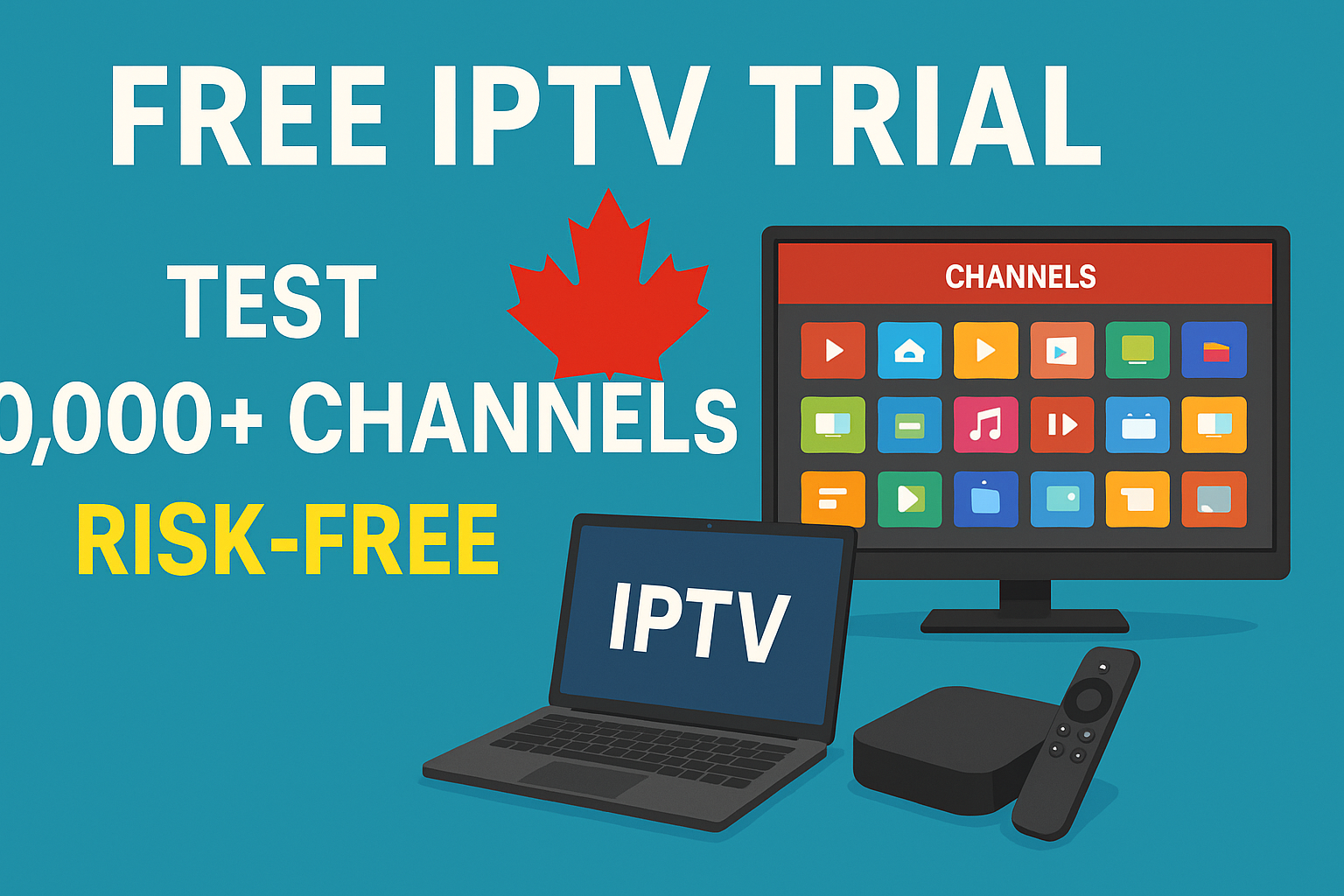 Free IPTV Trial Canada – Test 10,000+ Channels Risk-Free