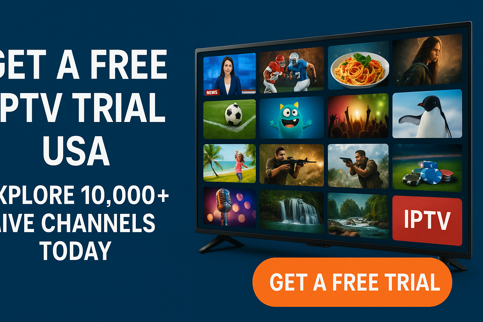 Get a Free IPTV Trial USA – Explore 10,000+ Live Channels Today