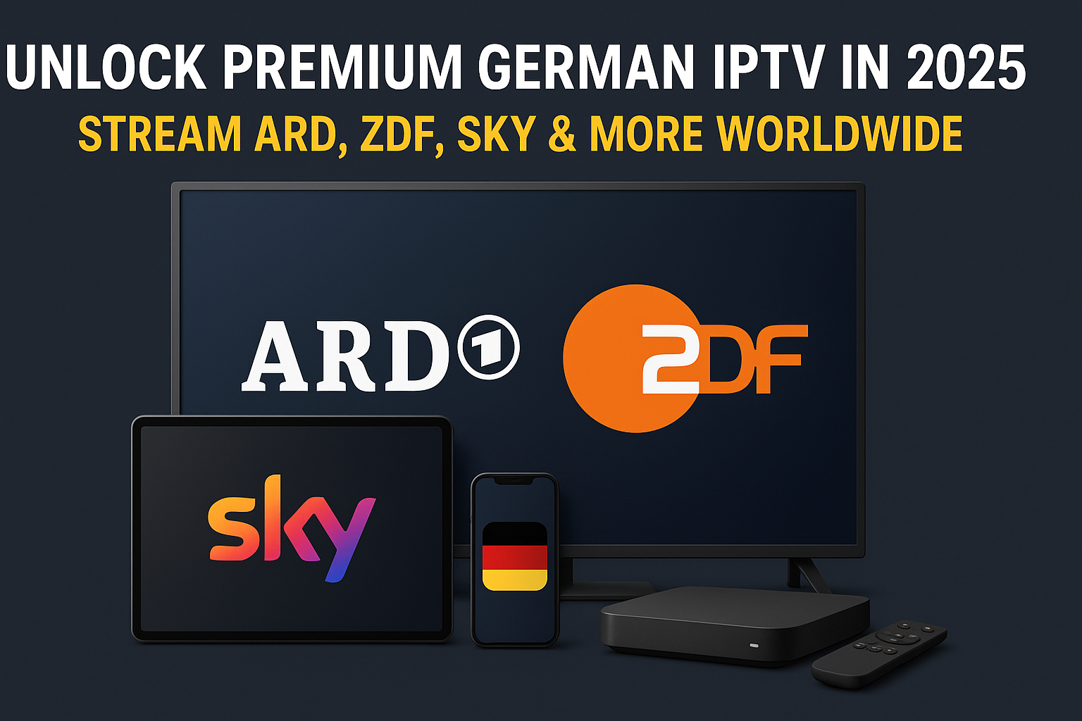 Unlock Premium German IPTV in 2025 – Stream ARD, ZDF, Sky & More Worldwide