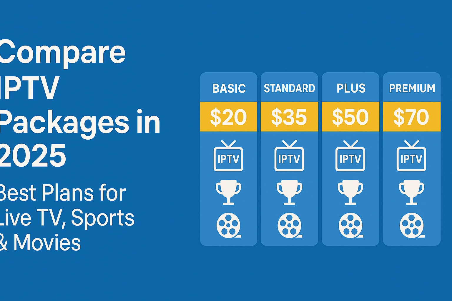 Compare IPTV Packages in 2025 – Best Plans for Live TV, Sports & Movies